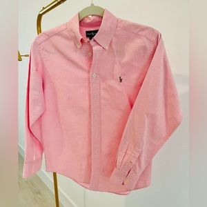Boys 100% pink cotton oxford. Worn once.